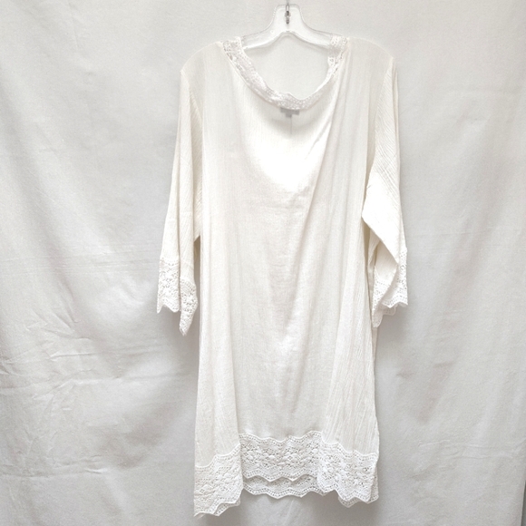 NWT Talbots white Shift Dress womens plus size 3X new crochet cotton - Picture 10 of 14